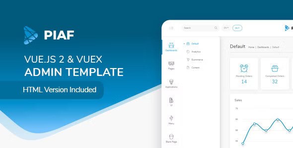 Piaf Vue Admin Template