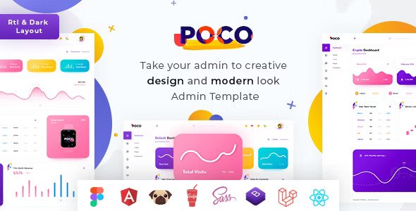 Poco Bootstrap HTML, React, Angular Figma & Laravel Admin Dashboard Template