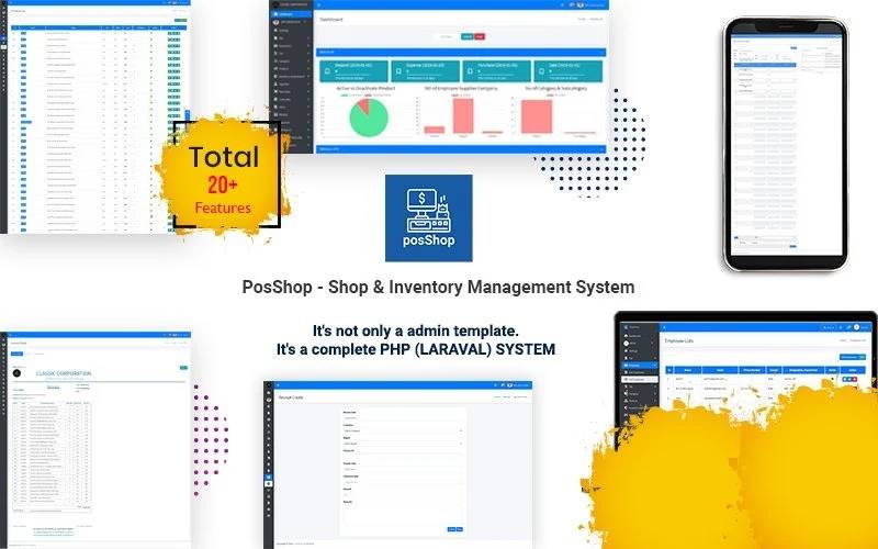 PosShop Laravel Shop & Inventory Management System Admin Template