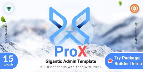 ProX VueJS, HTML Admin Dashboard Template Landing Pages