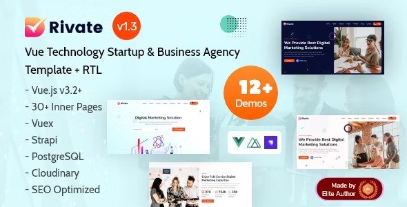 Rivate IT & Marketing Services Vuejs Template Admin Dashboard