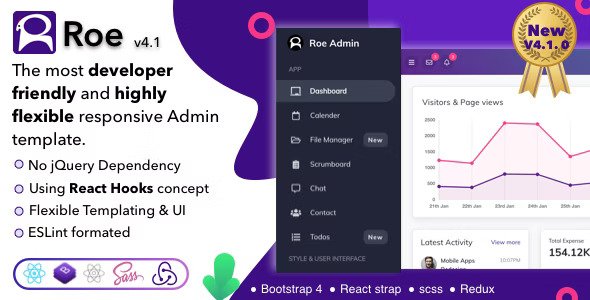 Roe ReactJS Admin Dashboard Template