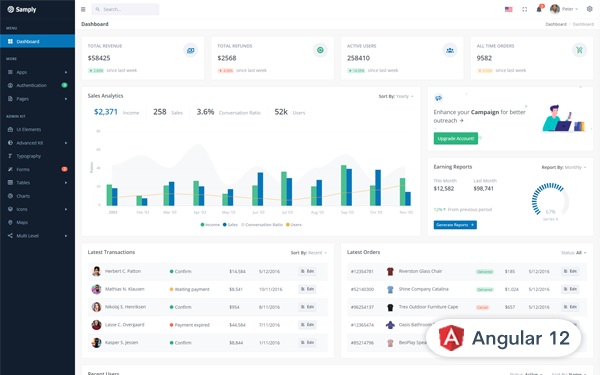 Samply Angular Admin Template