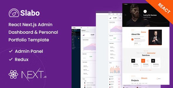 Slabo React Next.js Admin Dashboard & Personal Portfolio Template