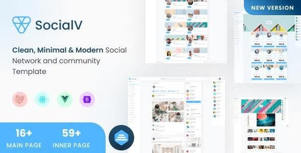 SocialV Vue , React Js, HTML Social Network & Community Bootstrap Admin Template