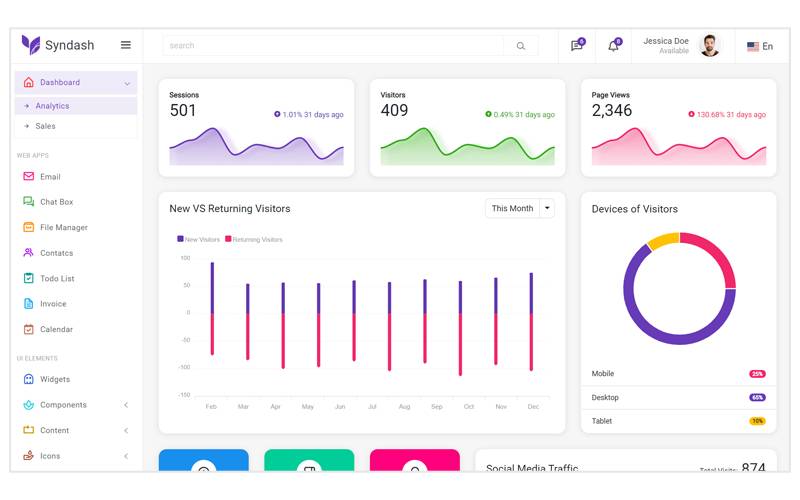 Syndash Bootstrap Admin Template