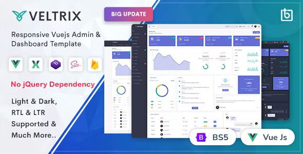 Veltrix Vuejs Admin & Dashboard Template