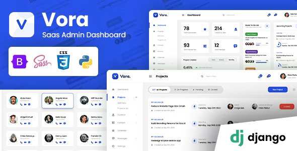 Vora Saas Admin Dashboard Django Template