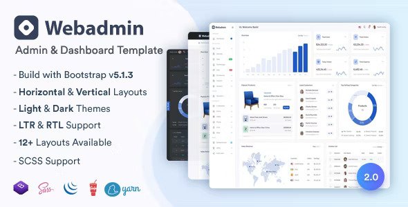 Webadmin Responsive Admin Dashboard Template