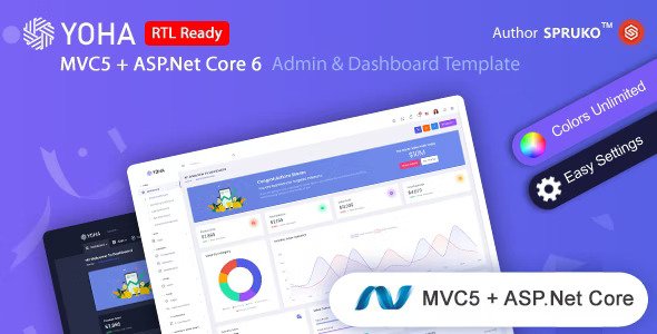 Yoha Dotnet Core Admin Dashboard Template