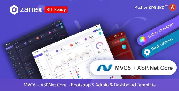 Zanex ASPNet Core Admin & Dashboard Template